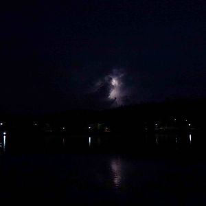 Lightning over Swan Lake, June 2013.