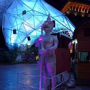 Statue at entrance, June 2013.