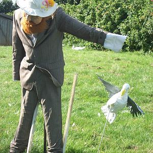 Filey Bird Garden and Animal Park, scarecrow 2nd August 2013