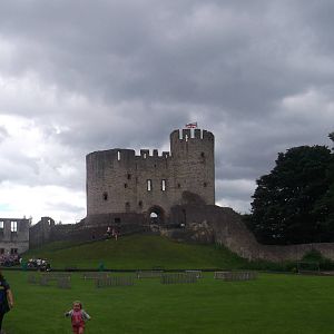 Castle Courtyard And Keep
