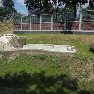 Tiger enclosure under construction