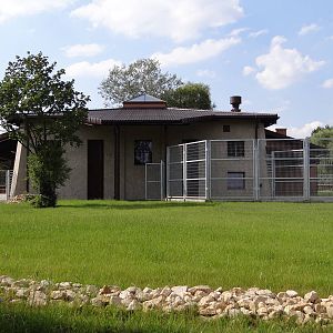 Nearly finished new giraffe house and paddock