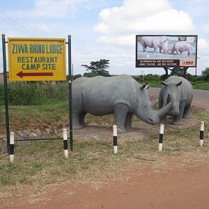 Advertising on the main road.