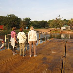 Crossing the Victoria Nile at Paraa