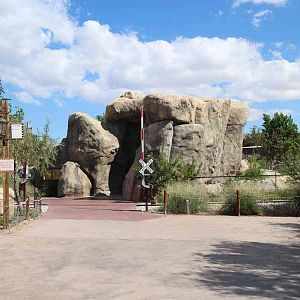 view towards lion exhibit