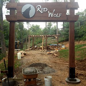 New Red Wolf Entrance Signage