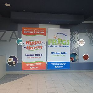 Signs for new exhibits opening in 2014