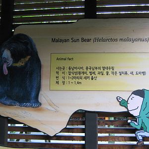 signage for sun bear