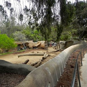 Work being done on ungulate exhibits.