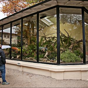 Old monkey-pavillion / carnivore pavilion at Hamburg