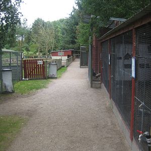 Hobro Mini Zoo - View to aviaries