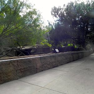 Wider sidewalk and taller walls for ungulate exhibits