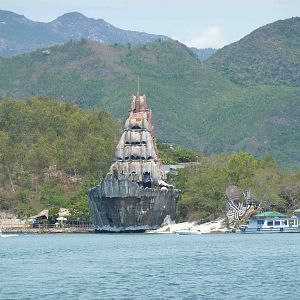 Aquarium exterior from across the bay, May 2013.