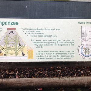 Indoor chimp enclosure