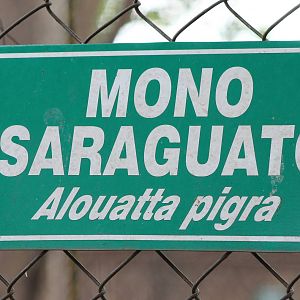 Sign Black howler monkey