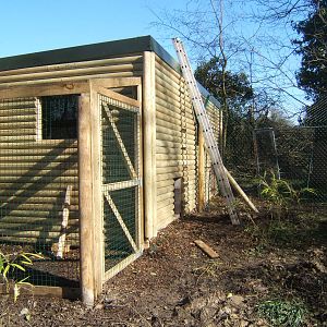 View of Wolf enclosure construction