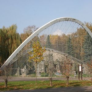 Big aviary for birds (cranes, ducks, egretts)