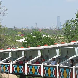 Wilds of Africa - Monorail Safari - View of Downtown Dallas