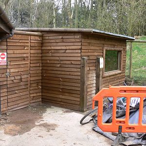 Crane exhibit construction at Blackpool Zoo, 30/03/14