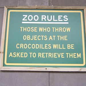 View of site rules sign