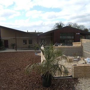 View of main building from inside the site