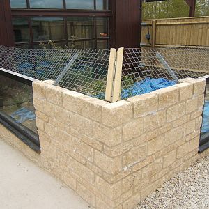 Outdoor enclosure under construction