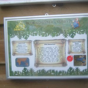 Signage in Reptile House