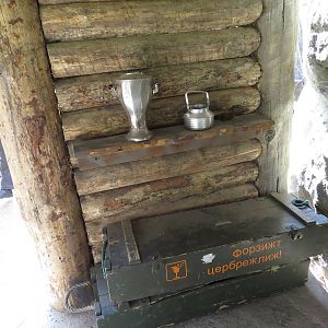 Theming for leopard exhibit, April 2014.