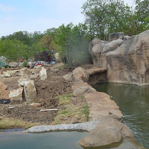 May. 2014 - Africa - Adding Rock Work Between Barriers
