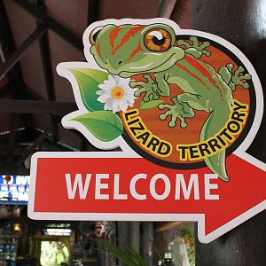 sign for the lizard section