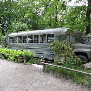 Broken down school bus