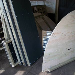 New shelter waiting to be erected