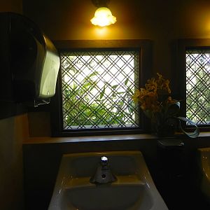 View over the sink in Ladies room