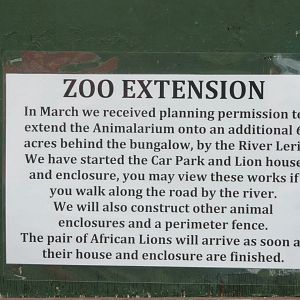 Notice regarding Zoo extension
