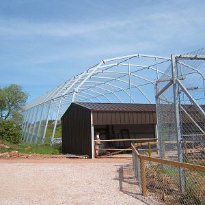 View of new South American Aviary and House under construction