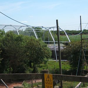 View of South American Aviary under construction form the raised walk way