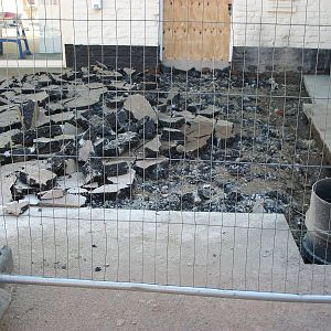 Former zoo yard excavated again, 2nd May 2014