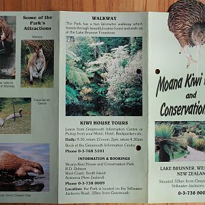 pamphlet of Moana Zoo, side one