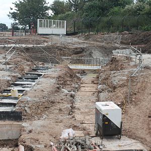 Construction of bridge to Islands, Chester Zoo 21 June 2014