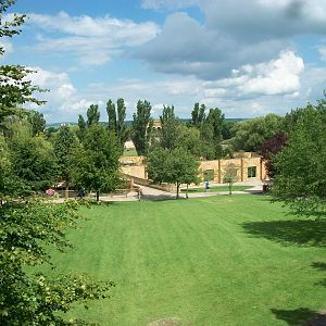 Tiger exhibit viewed from the monorail, 7th July 2014