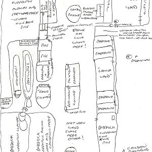 My ropey effort at a plan of the zoo - as at 13th July 2014