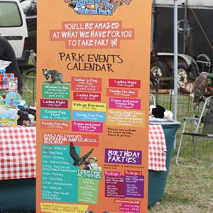 Park signage at Driffield Show, 16th July 2014