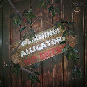 Sign on the door into the American Alligator