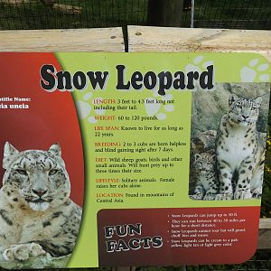 New Snow Leopard Info Sign