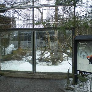 Red panda enclosure in Cat Valley