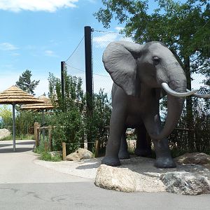Encounter Africa - Elephant Exhibit Statue (New in 2013)