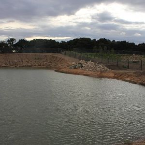 Main lake in unfinished 2nd Polar bear enclosure 21-8-14