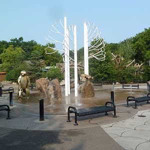 Russia's Grizzly Coast - Central Plaza Fountain
