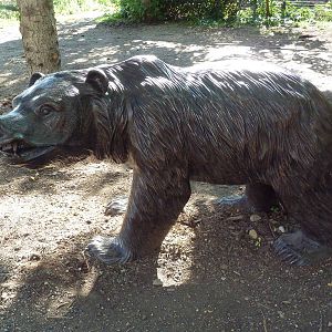Snarling Bear Statue