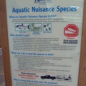Sign - Aquatic Nuisance Species